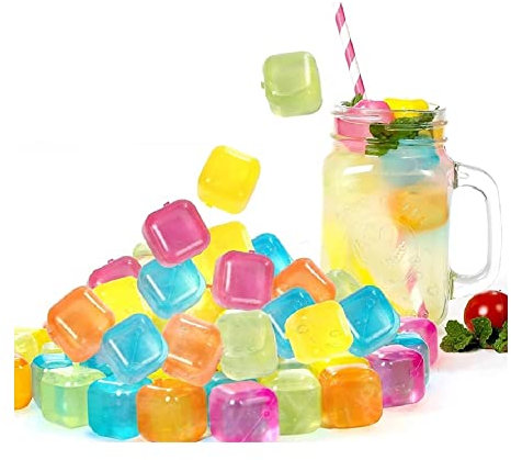 20 Reusable Ice Cubes Plastic Water Filled Freezer Block Cold Drink Bar Party