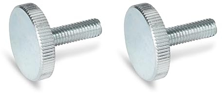 Ganter Normelemente | Flache Rändelschrauben | Rändelschrauben (niedrige Form) | DIN 653-M8-30-ZB | 2 Stück | Stahl verzinkt | Gewinde: M8x30