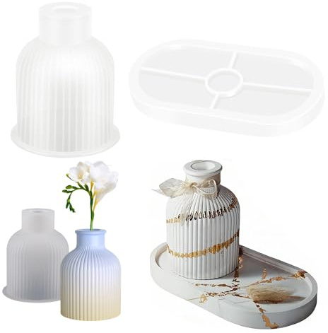 Silicona Florero Moldes, Resina de Bricolaje, Botella Molde de Resina, Moldes Resina Jarrón, Moldes Resina Silicona Floreros, Molde Silicona Jarron