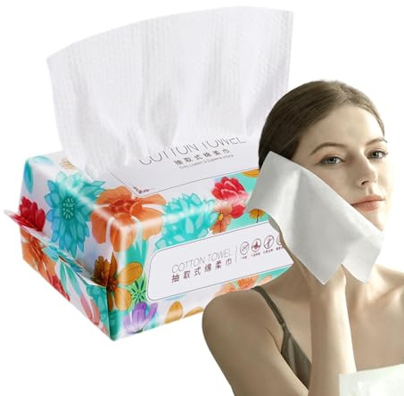 di cotone per il viso | Asciugamani di carta per il viso addensati con | motivo a perle,Salviette igieniche per il viso, salviette di cotone sicure per pelli sensibili, struccanti, Duqulle