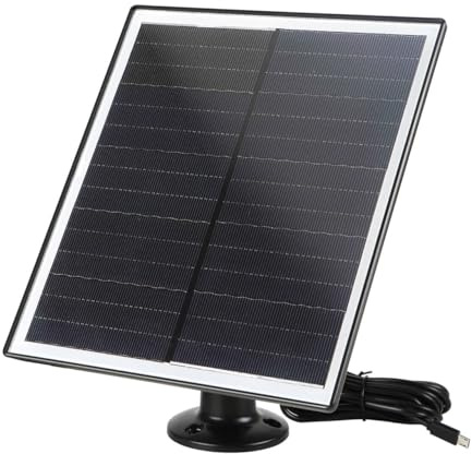 Folgtek Cargador solar de 6W 5V DIY panel solar IP65 resistente al agua con micro USB portátil para cámaras de vigilancia CCTV al aire libre