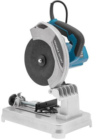 Kappsäge 1200W Metallschneiden Schneidemaschine Mehrzweck-Gehrungssäge für das Schneiden der meisten Materialien, 5200 U/min, Einstellbares Schneiden, Silber-Blau