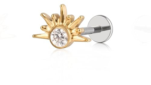 limerencia Titan Tragus Piercing,20G Medizinische Lippenpiercing Labret Stecker Presspassung Gewindelos Hypoallergen Helix Stecker für Zunge Augenbraue Lippe Septum Nase Ohr