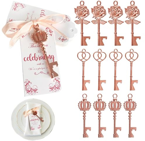 Llaves Esqueléticas Vintage De Oro Rosa - Abrebotellas Llave De Recuerdo