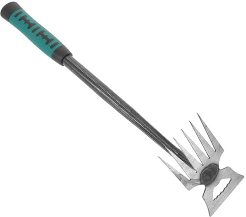 TINEASUR Unkrautstecher Handgerät Aus Stahl Mit Lochgriff Für Garten Unkrautentfernung Hausgarten Rasen Flächen Robust Langlebig