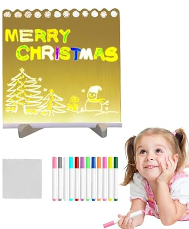 Lavagna cancellabile a secco in acrilico a LED, Lavagna da disegno illuminata da tavolo, Squisita lavagna a LED, Lavagna cancellabile a secco in acrilico multifunzionale, Lavagna cancellabile a secco