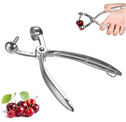 Aluminum Alloy Cherry and Olive Pitter Hand Stone Remover and Corer Tool for Red Dates Manual Destoner Device