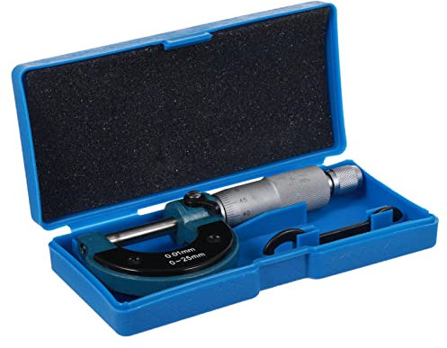 HOMOCONO 0-25mm outside Micrometer Caliper Screw Micrometer Precision Measuring Tool for Outer Diameter Thread Scale for Machinists and Engineering Use