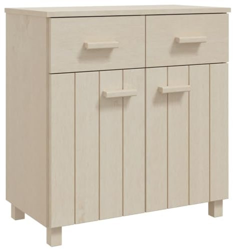 HEFZGDB Sideboard HAMAR Honigbraun 79x40x80 cm Massivholz Kiefer Geschirrschrank Barschrank Vorratsschrank Küche Vitrinenschrank Küche für Wohnstube Dessert Shop Speisesaal Küche
