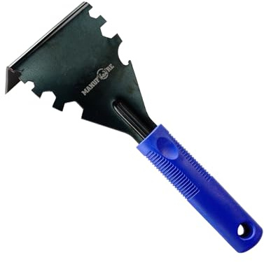 MANUFORE Trim Puller Upgraded Reinforced Design Pry Bar with 1050 Steel Multi-Tool Heavy Duty Tile Removal Tool for Removing Wood Floor, Baseboard, Door Casings, Tiles, Nail Pulling Blue