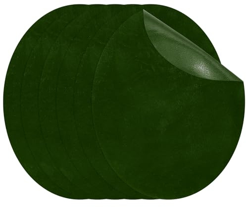 PATIKIL Toppe Da Stirare 11 x 14 cm, 6 Pezzi Toppe Ovali Per Gomiti Riparazione Ginocchio Applicazioni In Pelle Scamosciata Per Camicie Jeans Giacca Riparazione Abbigliamento, Verde