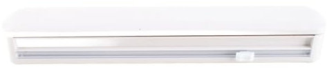 Organisateur de distributeur enveloppe en plastique Film de film Crimper Aspiration Aspirable Boîte de coupe de rangement réglable pour la cuisine Bureau ABS matériau 37x6.2x5.2cm