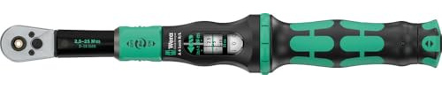 Wera 05075694001 Click-Torque Lock A 6 R/L Drehmomentschlüssel, einstellbar, Torque Lock Funktion, durchgehende Bit-Aufnahme (1/4), 2,5-25 Nm, 1/4 x 2,5-25 Nm