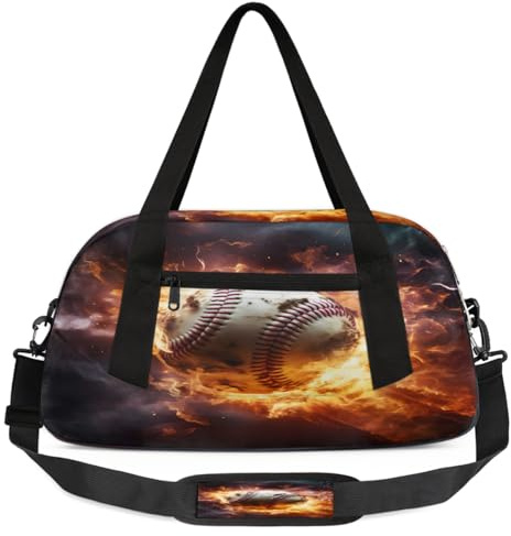 Abstrakte Sport-Baseball-Kinder-Seesack, kleine leichte Reise-Sporttasche für Jungen und Mädchen, Wochenendtasche, Fitnessstudio, Handgepäcktasche für Schule, Sport, Übernachtung