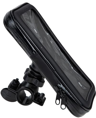 Mikinona Fahrrad Handytasche 63 Zoll Drehbare Smartphone Halterung mit Reißverschluss Robustes Fahrradzubehör für Navigation und Schutz bei Regen