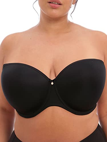 Elomi Women's Smooth Strapless Seamless Underwire T-Shirt Bra, Black