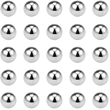 sourcing map Präzisionskugeln 25 Stk 3mm Für Lager Aus Chromstahl GCr15 G10 | Für Ventile, Verriegelungsmechanismen, Befestigungselemente, Schnellkupplungen, Härte 60-63 HRC, Wärmebehandelt, Rostfrei