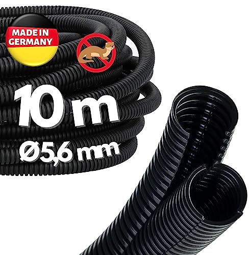 10 Meter Kalitec Wellrohr Twin NW 7,5 I Wellschlauch zweiteilig I Solarwellrohr I Marderschutzrohr I Leerrohr I Kabelschutz AD 10,3 mm ID 5,6 mm