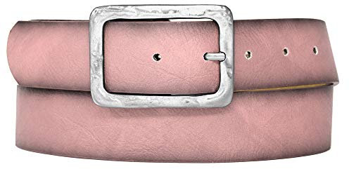 Zakatte • Damen schlichter Gürtel aus Kunstleder (Pink, 105 cm)