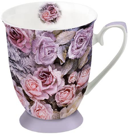 Ambiente Porzellan Becher ca. 250ml für Kaffee oder tee Herbst winter weihnachten Christmas Winter Roses