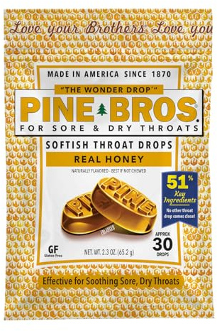 Pine Bros. Pine Bros Gummy Sore Throat Softish Drops 30 Count (Honey)