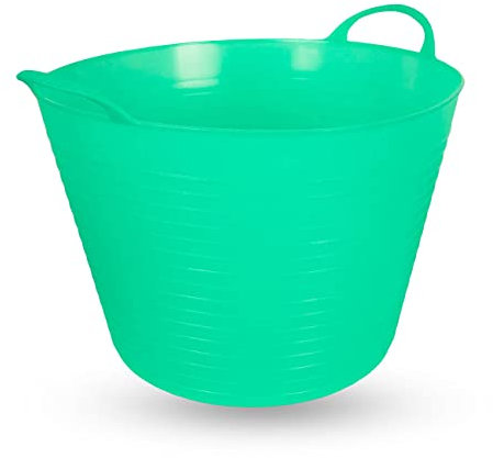 York Eimer Flexitub Stalleimer Futtereimer Kunststoffeimer Flexieimer mit Henkeln 14 L (Grün)