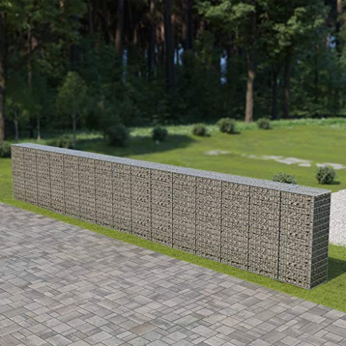 Bopdu Gabbione in Acciaio Zincato Coperto 900 x 50 x 150 cm