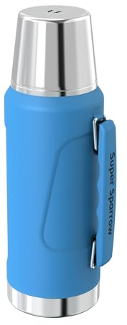 Super Sparrow Thermoskanne - Thermosflasche Edelstahl - 750ml/1L/1.5L/2L - BPA-Frei Trinkflasche - Auslaufsicherer Deckel Fungiert als Trinkbecher - Thermobecher für Sport, Outdoor