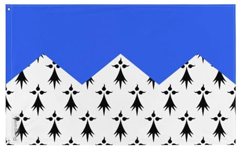 Drapeau Côtes-d'Armor – Plusieurs Tailles – Polyester Résistant – Usage Intérieur/Extérieur – 2 Œillets en Fer – Pixelforma
