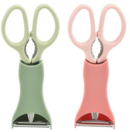 2 PCS Kitchen Shears Kitchen Scissors All Purpose Heavy Duty Meat Scissors Poultry Shears Safe Food Stainless Steel Utility Scissors for Cutting Chicken, Poultry, Game, Meat