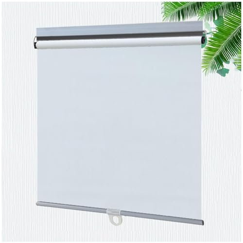 Verdunkelungsrollos Für Fenster, Sonnenschutzrollos Ohne Bohren, Thermo Fensterrollos, Thermo Rollo Jalousien, 99% Uv-Schutz Verdunkelungsvorhänge,white-150x180cm/59 * 71in