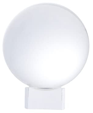 IMIKEYA Sfera di vetro trasparente con base in vetro e scatola rossa per decorazione matrimonio e casa accessorio creativo per fotografia e Feng Shui