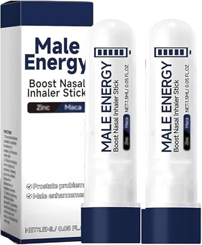 Prostaease Male Energyboast Nasal Inhaler Stick, Beeboom Nasal Inhaler Stick,Beeboom Nasal Inhaler for Prostate Wellness,Improved Circulation,Clean Your Nose (2 pcs)