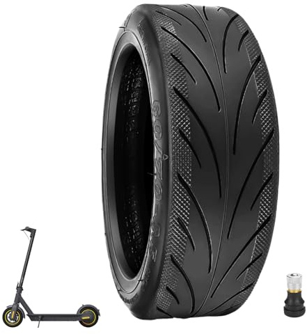 Prodrocam 60/70-6,5 Tubeless Reifen für Segway Ninebot Max G30 Scooter Ersatzräder Verdickt 10 Zoll Vakuumreifen mit Ventil, 10 x 2,5 Ersatzreifen, Kein Selbstheilender (1 Stück)