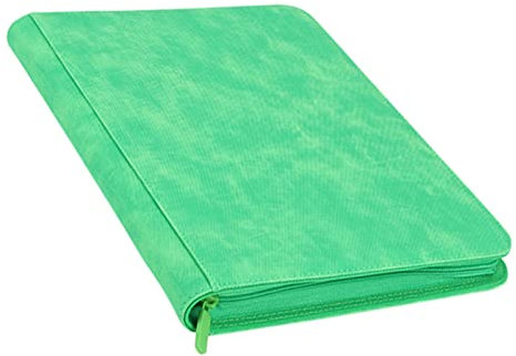 Duyeuau Sammelkartenalbum mit 9 Fächern, seitliches Laden, Leder, kleines Sammelbuch