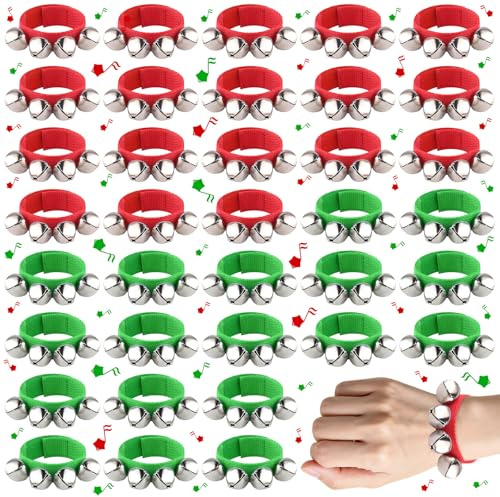 36 teiliges Glöckchen Armband Percussion Set von PLULON, ideal für Winterpartys, Musikfestivals und andere Anlässe
