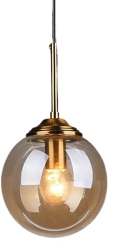 E14 Light Source Single-head Hanging Lamp, Simple Glass Pendant Light, Nordic Industrial Style, Bedroom Restaurant Bar Decoration Light Fixtures