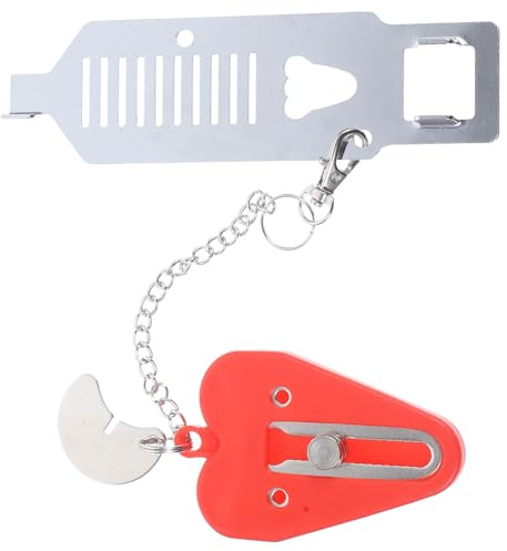 Ipetboom Verrou de Sécurité Portable pour Porte Chaîne Antivol en Fer Résistant à la Corrosion Compact et Léger Protection Garçon et Filles pour Voyage Hôtel Appartement et Maison