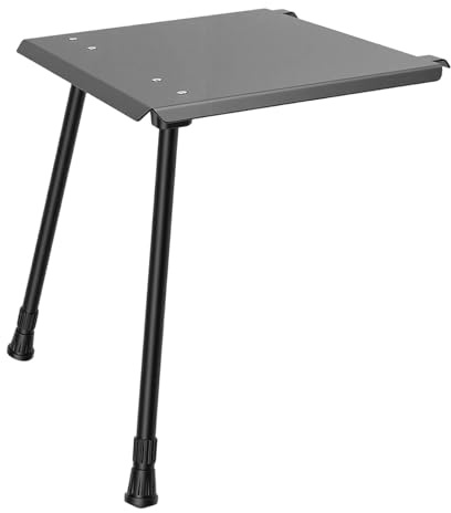 Mesa de Camping Plegable con Caja Lateral para Motocicleta, Duradera para Pícnic Al Aire Libre, Tablero de Aleación de Aluminio para Turismo y Acampada en Motocicleta