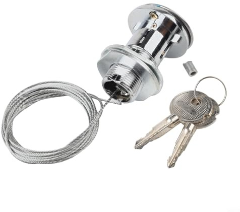 Sileduove Cerradura de liberación rápida externa para puerta de garaje con 2 llaves, compatible con un funcionamiento manual seguro cuando el sistema automático está desactivado o fuera de línea