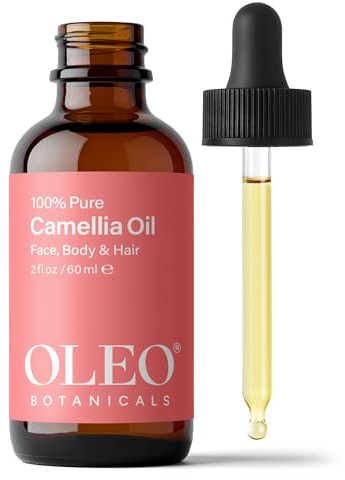 Oleo Botanicals Japanese Camellia Seed Oil (Tsubaki) – 100% Pure, Cold-Pressed & Unrefined – Moisturizer for Face, Hair, Body & Nails – Naturally Rich in Antioxidants – 2 fl oz (60 ml)