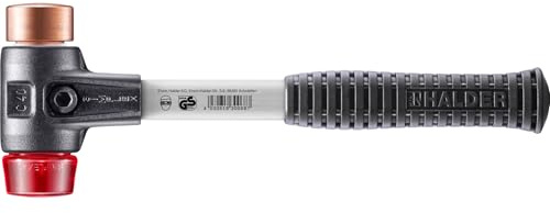 SIMPLEX-Schonhammer, Kupfer/Plastik; mit verstärktem Tempergussgehäuse und Fiberglasstiel | D=40 mm | 3746.040