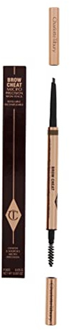 Charlotte Tilbury Brow Cheat Eyebrow Pencil - Refillable Micro-Precision Brow Pencil with Angled Tip for Natural Hair-Like Strokes - 16-Hour Wear, Waterproof, Vitamin E + Carnauba Wax - Soft Brown