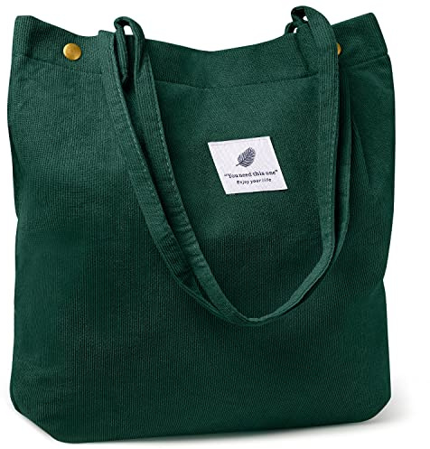 Cohpoh Damen-Tragetasche, Einkaufstasche, Schultertasche, Grün , 1 pcs