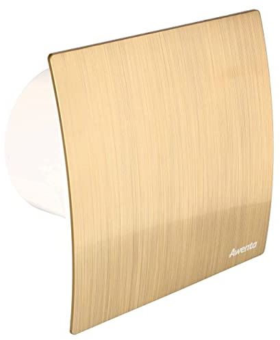 KOTARBAU® Wandlüfter Ø 100 mm Ventilator Gehäuse Silent + Abdeckung Satz Gold Abzugssystem