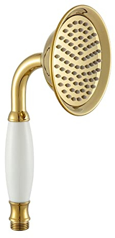 Winskybath Big Size 108MM Gold Brass Shower Head Traditional Victorian Style Handheld Shower Sprayer