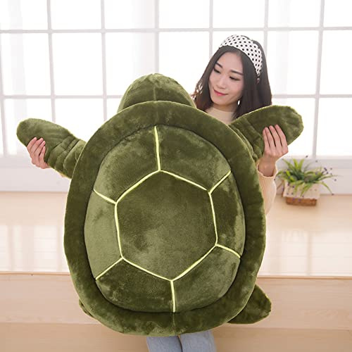 BYNYXI 50cm Schildkröte Kuscheltier, Gefüllte Schildkröte Plüsch Plüschtier Groß Grün Turtle Plushie Weiches Stofftier Kuscheltier Schildkröte Flauschiges Plüschpuppe Spielzeug für Kinder Erwachsene