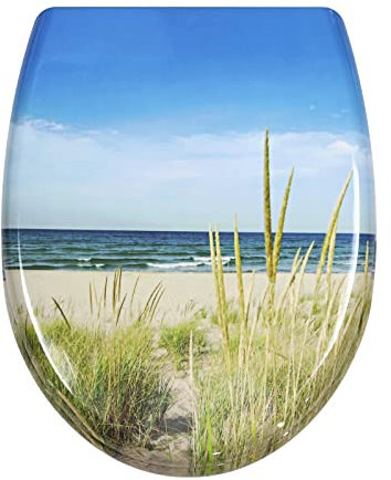 Fanmitrk Duroplast Soft Close Toilet Seat-Quick Release Toilet Seats with Top Fixing,Colorful Pattern,Easy fit Easy Clean(UF01-07)