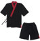 OWLONLINE Japanischer Kimono-Herren-Pyjama in Übergröße, kurzärmliges Oberteil und Hose, Nachtwäsche-Pyjama-Set, Größe L-A14