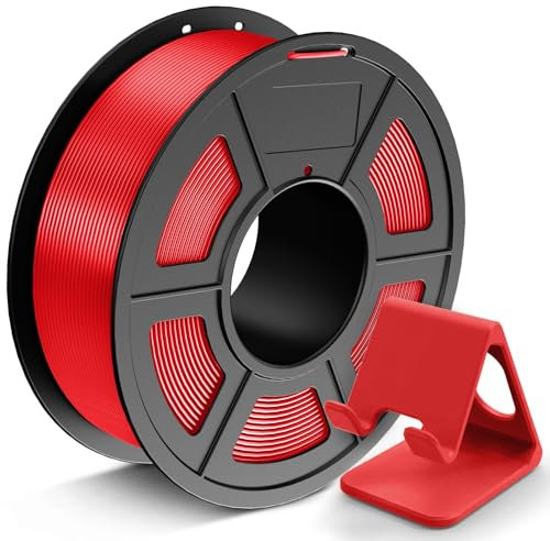 JAYO PLA Filament 1.75 mm, 3D Drucker Filament, Maßgenauigkeit +/- 0.02mm, 1.1 KG Spule (2,4 lbs), Sauber Gewickeltes Filament, Rot 1100G